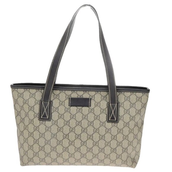 GUCCI Logo GG Pattern Shoulder Bag Supreme Leather Brown Italy 84YH157 - Picture 1 of 16